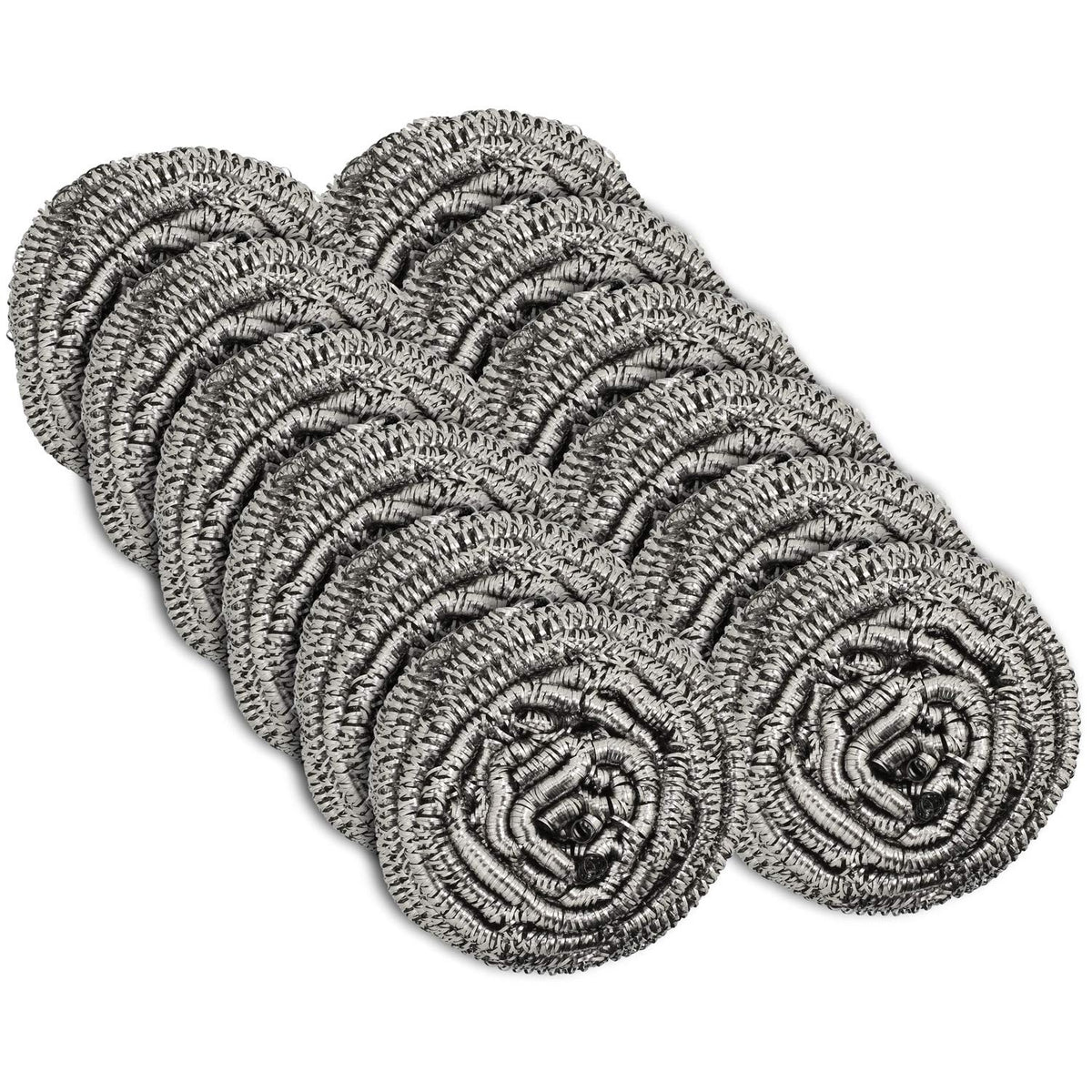 12 Pack Stainless Steel Scourers by Scrub It – Steel Wool Scrubber Pad Used for Dishes, Pots, Pans, and Ovens. Easy scouring for Tough Kitchen Cleaning.
