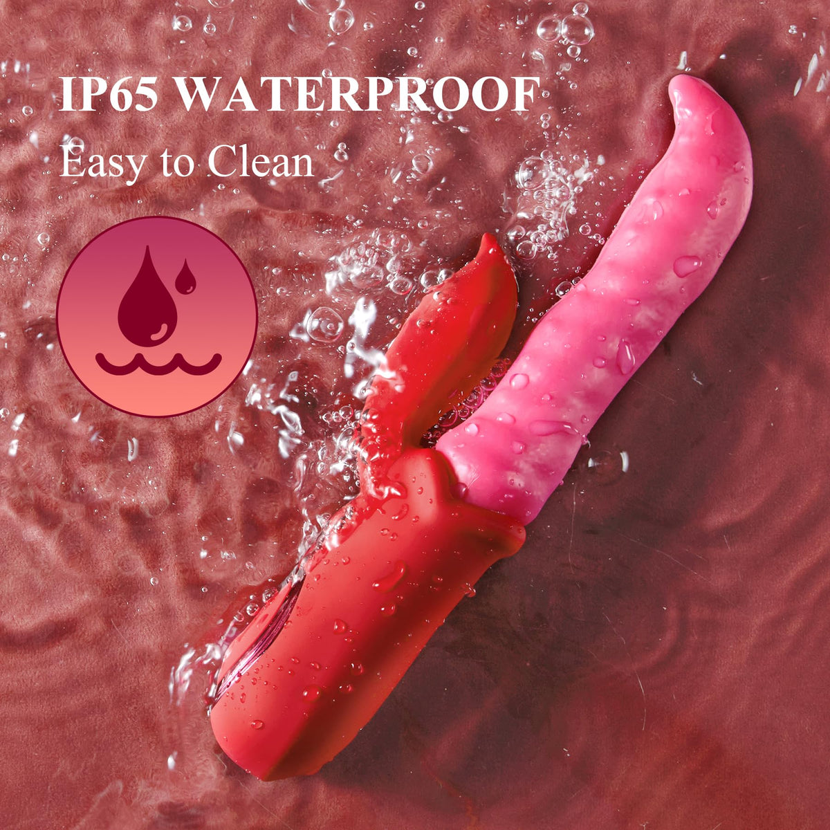 MOMONII Vibrator Sex Toys Dildo with Tongue Licking Wriggling Pleasure