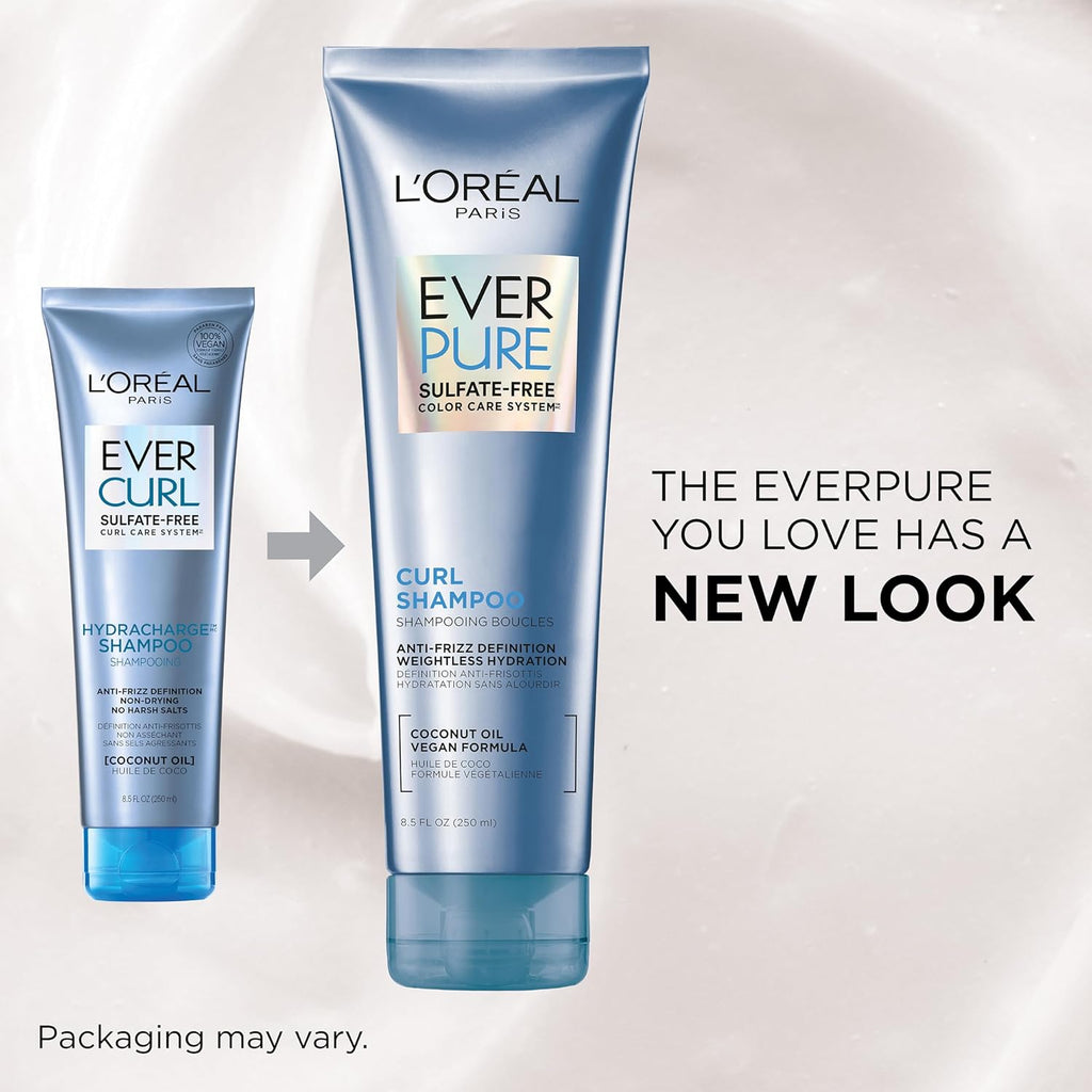 Buy now L'Oreal Paris Sulfate Free Conditioner for Curly Hair, Lightweight, Anti-Frizz Hair Care with Coconut Oil, EverPure, 8.5 Fl Oz (Packaging May Vary) at indiglob india