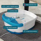 Homedics Bubble Mate Foot Spa, Toe Touch Controlled Foot Bath | with Invigorating Bubbles and Splash Proof, Raised Massage Nodes and Removable Pumice Stone