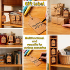 600 PCS Pre-Strung Key Tags with String Attached, Brown Kraft Paper Key Labels, Writable Blank Tags, 1.4 x 1.8 Inch for Key Organization, Inventory Management, Retail Pricing, Clothing and Jewelry