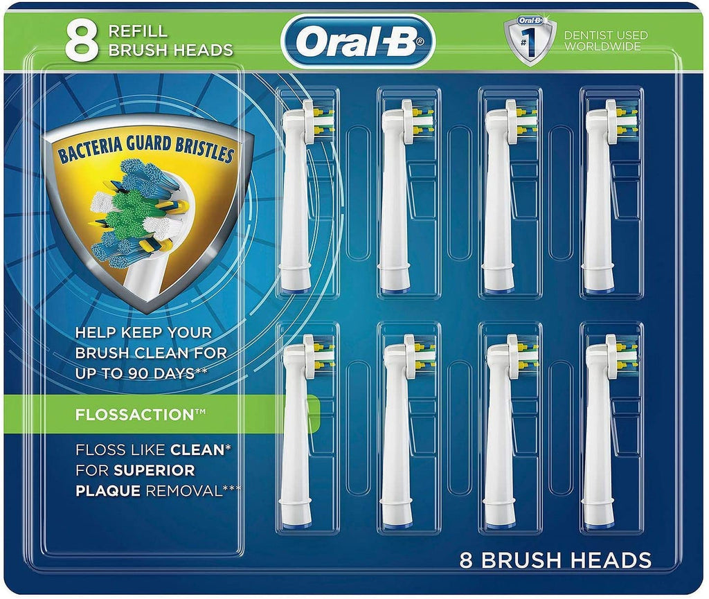 Buy now Oral-B - Floss Action Replacement Brush Heads,8 Pieces at indiglob india