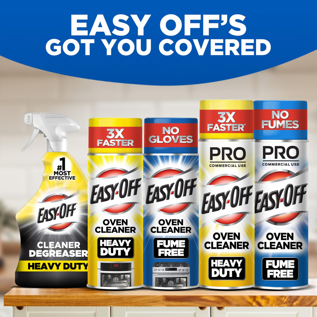 Easy Off Fume Free Oven Cleaner Foam Multi Surface Degreaser, 24oz 2Count