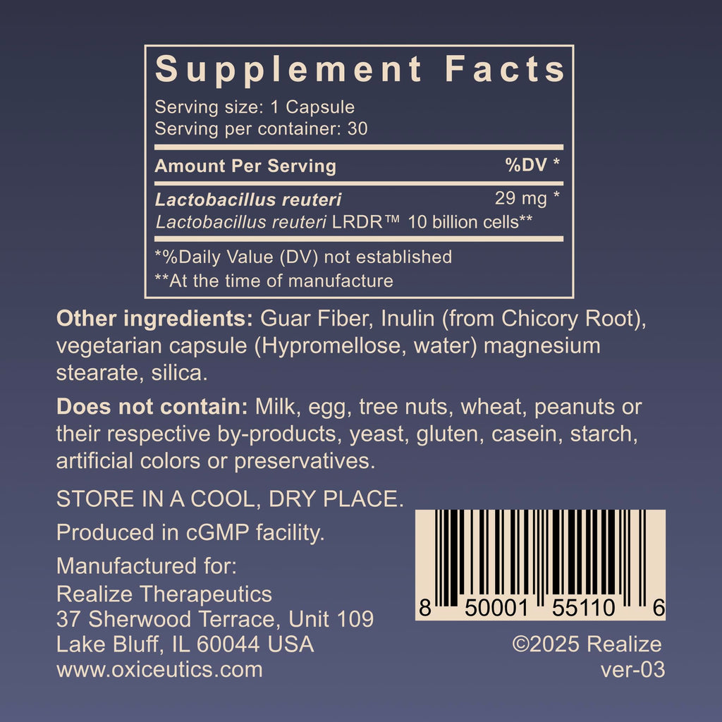 MyReuteri™ 10 Billion CFU Probiotic – Foundational-Strength L. reuteri LRDR™ + FOS Prebiotic – by Dr. William Davis – Makes Yogurt-Like Superfood – 30 Veg Capsules