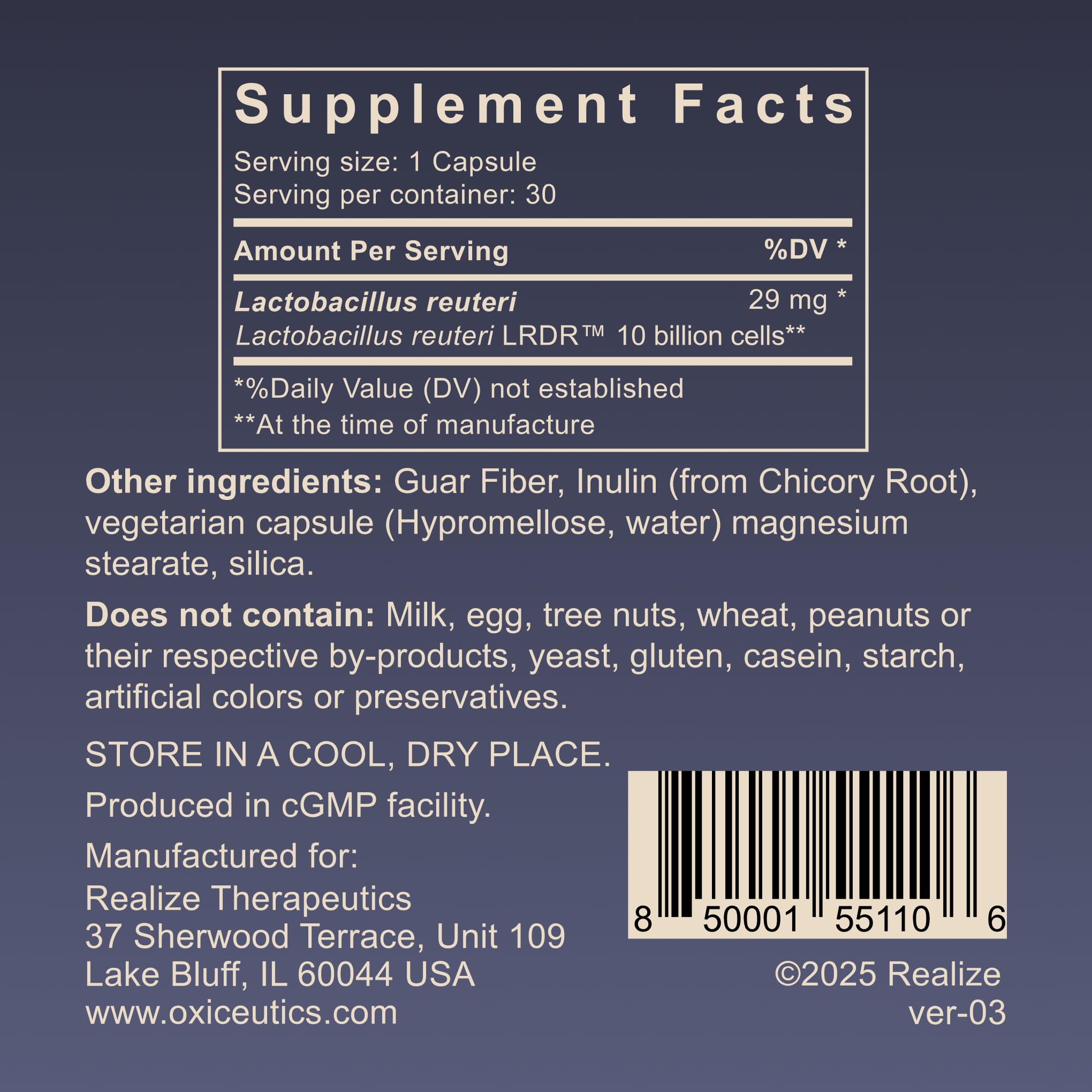 MyReuteri™ 10 Billion CFU Probiotic – Foundational-Strength L. reuteri LRDR™ + FOS Prebiotic – by Dr. William Davis – Makes Yogurt-Like Superfood – 30 Veg Capsules