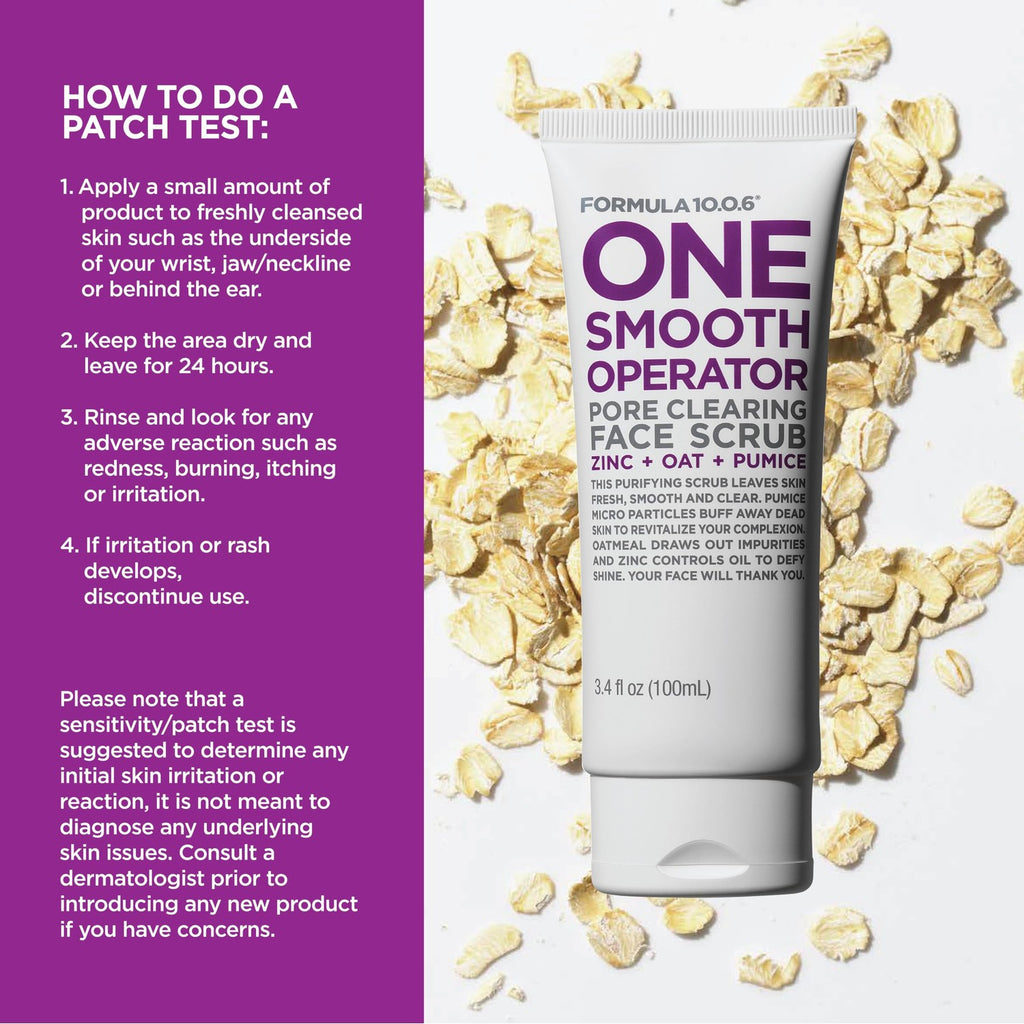 Formula 10.0.6 One Smooth Operator (3.4 Fl. Oz.) Pore Clearing Face Scrub that Leaves Skin Fresh, Smooth & Clear -Vegan, Paraben-Free & Cruelty-Free