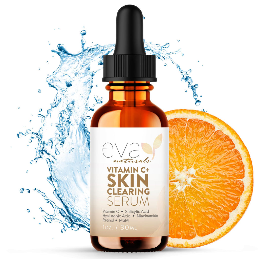 Buy now Eva Naturals Vitamin C Serum Plus – Facial Serum with Hyaluronic Acid, Niacinamide, Retinol, and Salicylic Acid – Hydrating and Smoothing Skin Formula – 2 oz at indiglob india