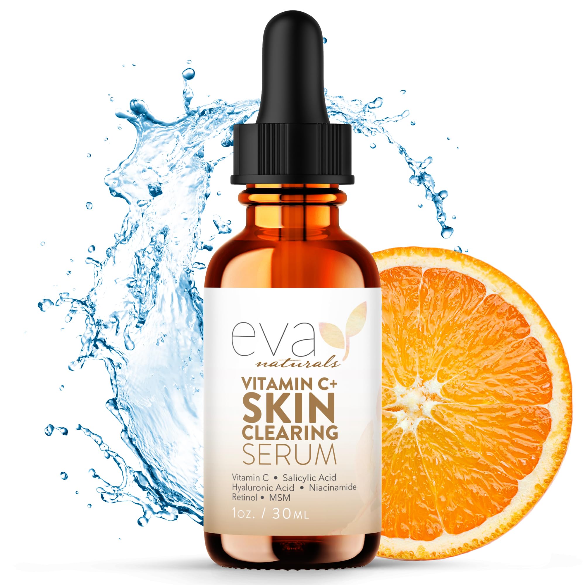 Buy now Eva Naturals Vitamin C Serum Plus – Facial Serum with Hyaluronic Acid, Niacinamide, Retinol, and Salicylic Acid – Hydrating and Smoothing Skin Formula – 2 oz at indiglob india
