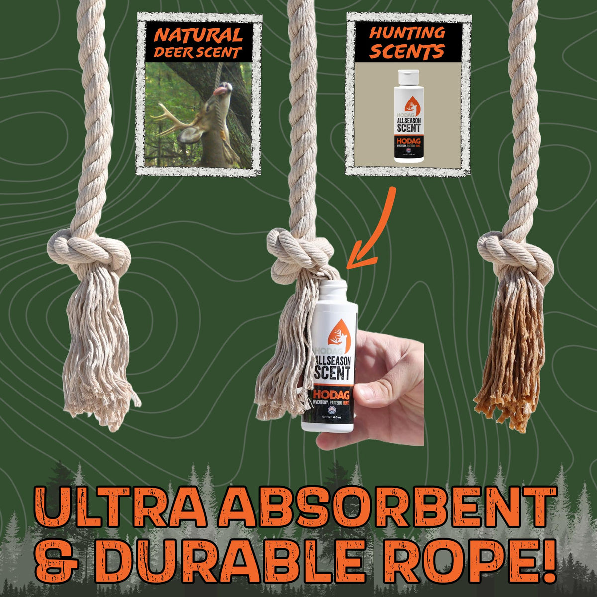HODAG HempScent Rope Mock Scrape Kit for Whitetail Deer Hunting