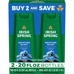 Irish Spring Original Moisturizing Body Wash for Men, 24-Hour Fresh, Face and Body Wash, Men’s Body Wash, Biodegradable Ingredients, Paraben Free, Cool Fresh Scent, 20 fl oz Bottle (2 Pack)