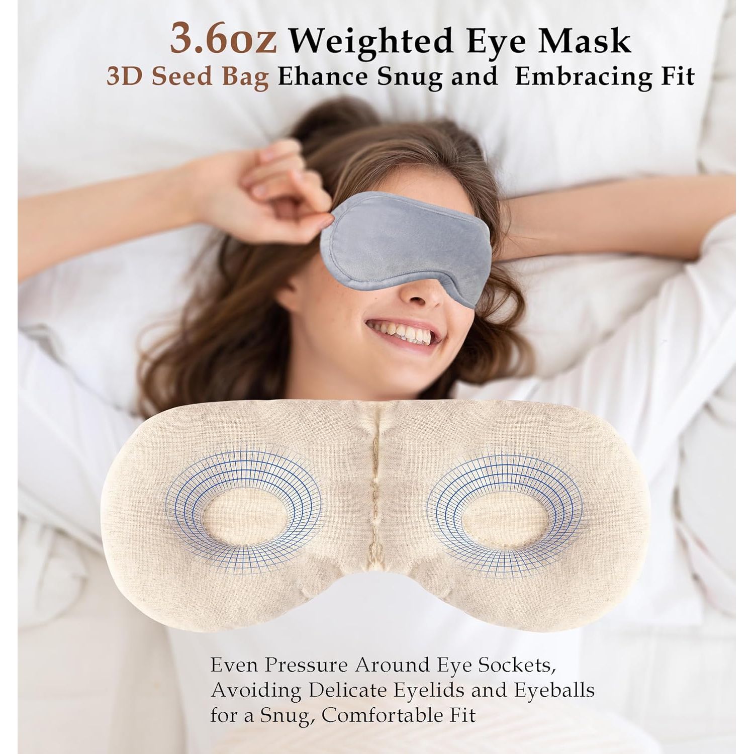 Buy now Heated Eye Mask (2-Packs), Moist Warm Compress Microwave with Flaxseed Cassia Seed, Weighted Eye Mask for Sleeping, Dry Eyes, Stye Eye Treatment, Relief Eye Fatigue (Black&Grey) at indiglob india
