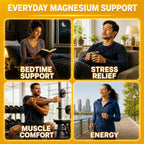 Magnesium Glycinate Gummies 2 Bottles, Sugar-Free for Adults & Kids, Magnesium Gummies for Sleep, Stress & Muscle Relief, Supports Bone & Nerve Health, Vegan, Pectin-Based, Pineapple Flavor