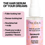 Pacifica Invisible Calming Hair Serum, Frizz Control & Hair Thickening Treatment - Turmeric & Guava Leave-In Scalp Serum with Peptides, Biotin & Caffeine 1 fl oz, Vegan & Cruelty-Free