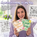 Coloring Books for Adults Relaxation Set of 2, Funny Swear Word Adult Coloring Book for Women, Relaxation Gifts for Women(Floral Design)