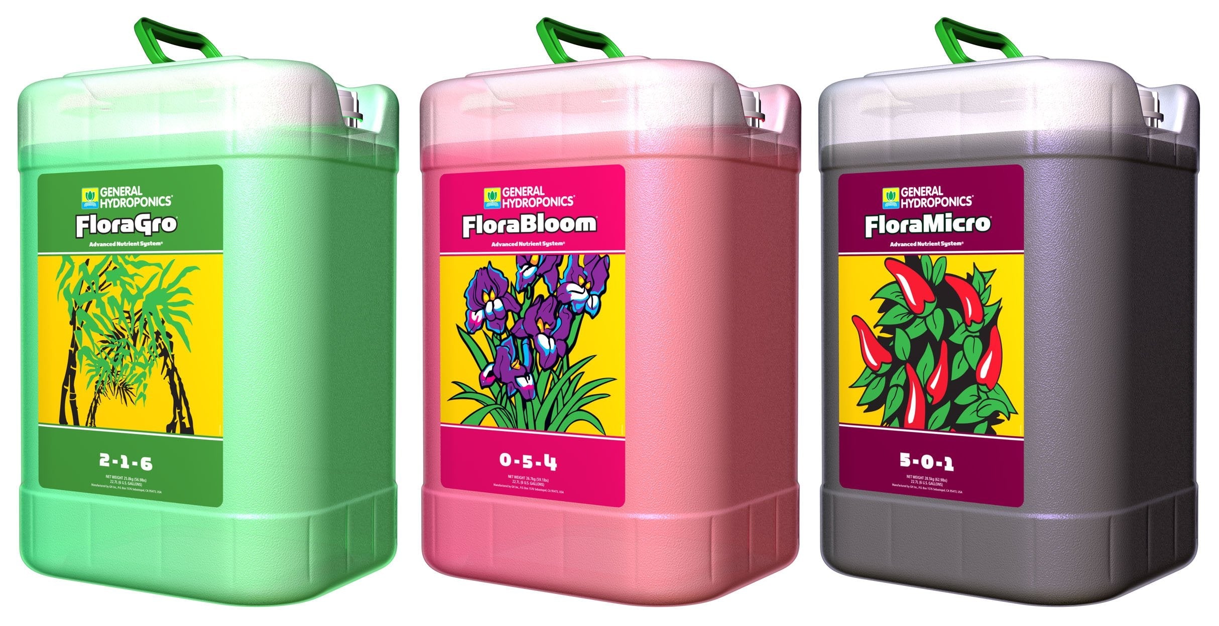 Buy now General Hydroponics FloraSeries Advanced Nutrient Fertilizer System, 3-Part Bundle with FloraMicro, FloraBloom and FloraGro, 16 oz. at indiglob india