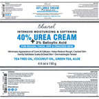Ebanel Urea Cream 40% plus Salicylic Acid 2% for Dry Cracked Feet Skin | Deeply Moisturizes & Softens Dry Cracked Heels, Feet, Knees, Elbows, Hands, Rough Dead Skin Callus Remover Toenail Softener
