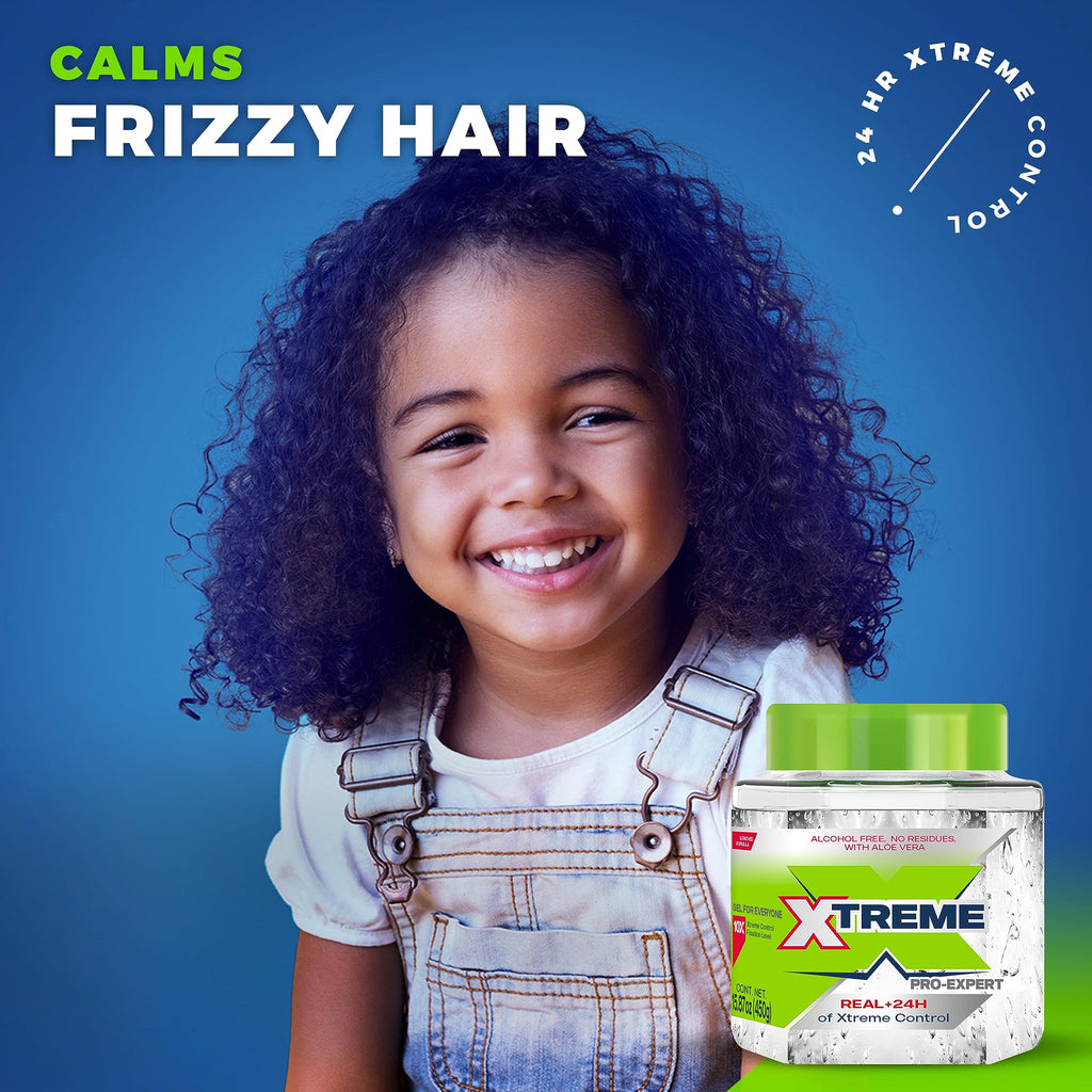 Xtreme Pro-Expert Clear Styling Hair Gel, 15.87 Oz, Pack of 2 | Alcohol Free, 24-Hours Xtreme Control, With Aloe Vera