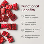 Buy now Humann SuperBeets Heart Chews, Nitric Oxide and Blood Pressure Support, Grape Seed Extract & Non-GMO Beet Root Powder Energy Supplement, Pomegranate Berry Flavor, 60 Count at indiglob india