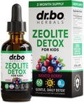 Zeolite Detox for Kids Liquid Drops - Advanced Clinoptilolite with Pure Vitamins B12 & D - Kids Gentle Body Daily Cleanse Focus & Speech Extra Clinoptilolite Zeolite Drops Detox Cleanse Supplement 2oz