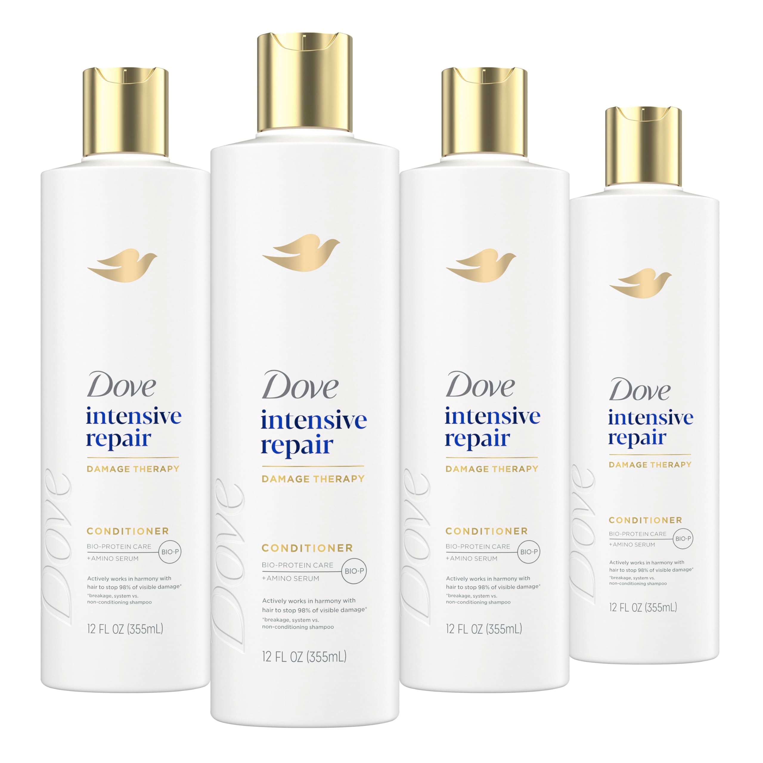 Dove Intensive Repair Conditioner for Damaged Hair & Breakage 28oz | Helps restore hair, stop 98% visible damage & regenerate hair strength for stronger hair with Amino Serum & Bio-Protein Care