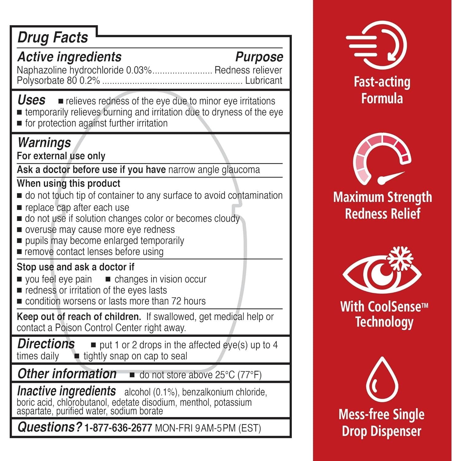 Buy now Rohto Max Strength Redness Reliever, Lubricant Eye Drops, Fast, Cooling Relief for Red, Dry, Itchy Eyes, Redness and Dryness Symptom Relief, Soothing Eye Drops, 0.4 fl oz Bottle at indiglob india