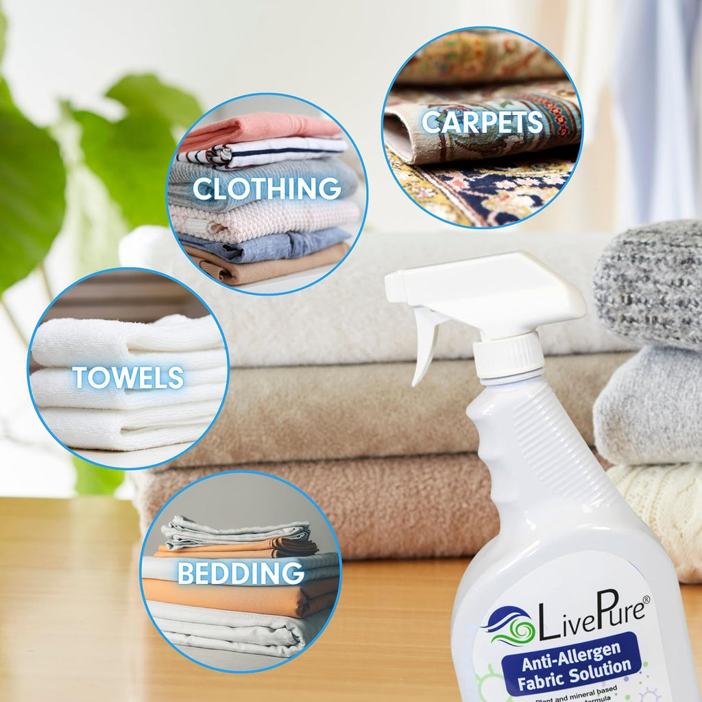 Buy now LivePure Anti-Allergen 32 OZ Fabric Spray for Household Surfaces at indiglob india