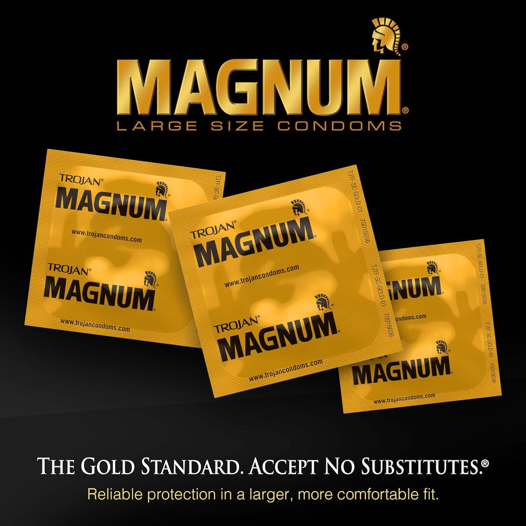 Buy now Trojan Magnum Thin Large Size Lubricated Condoms - 12 Count (Pack of 1) at indiglob india