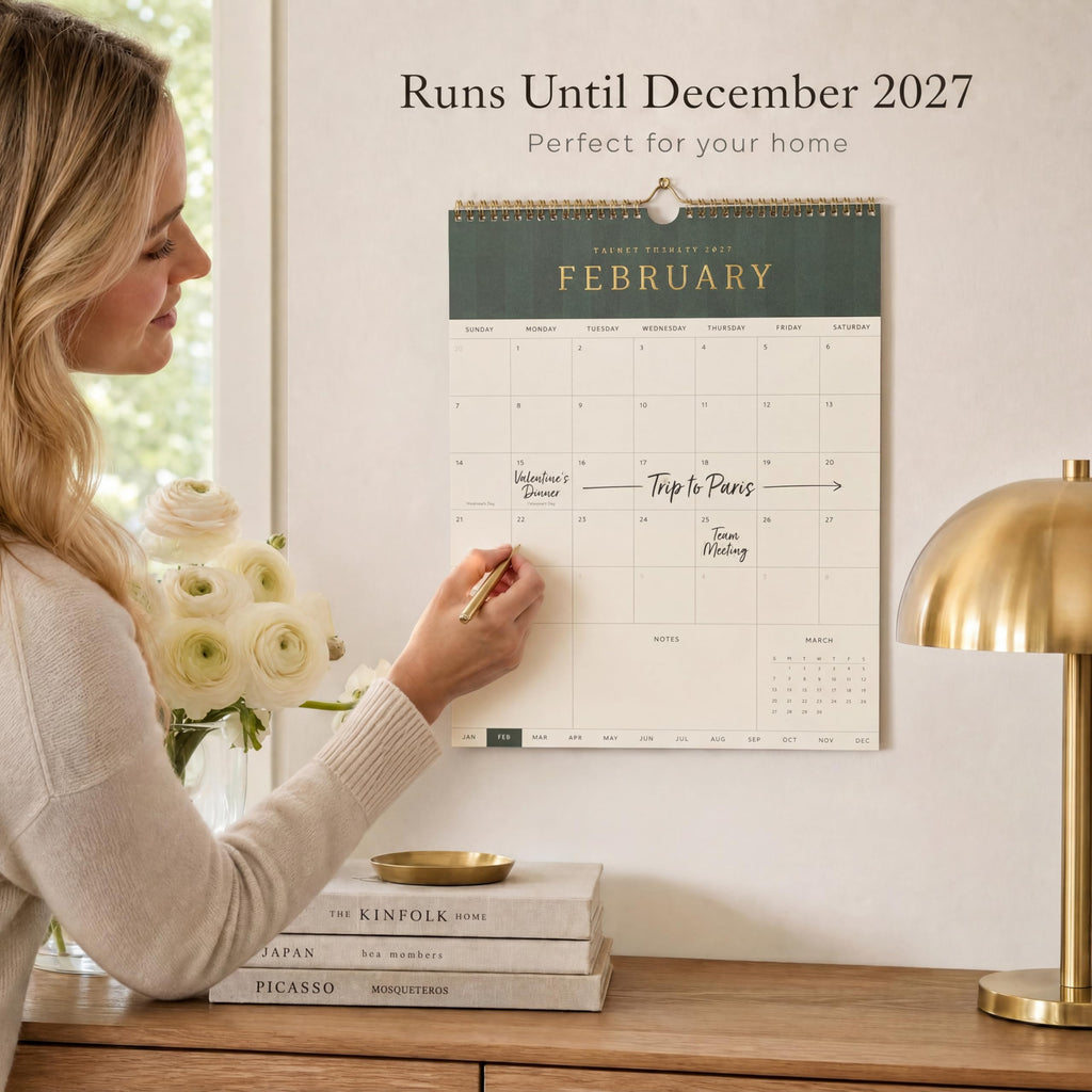 Aesthetic 2026-2027 Wall Calendar - Runs from June 2026 Until December 2027