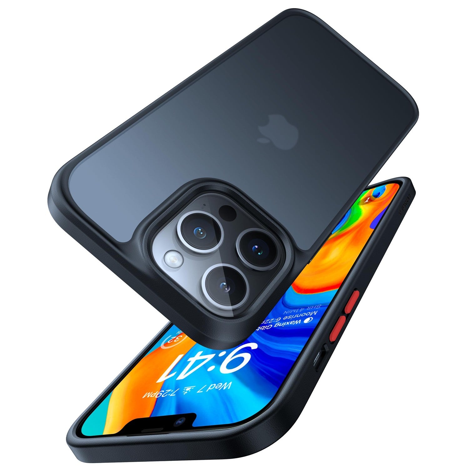 Buy now TORRAS Tough Shockproof for iPhone 13 Pro Case, [Military-Grade Drop Tested] Ultra-Durable Matte Hard PC Back with Soft Silicone Edge Slim Protective for iPhone 13 Pro Phone Case,Translucent Black iPhone 13 Pro Max Black at indiglob india