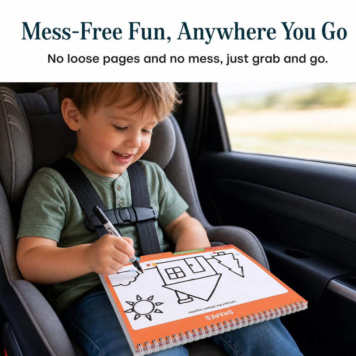 Fun Preschool Workbooks for Kids Age 3-5 - Reusable Dry Erase Tracing Books