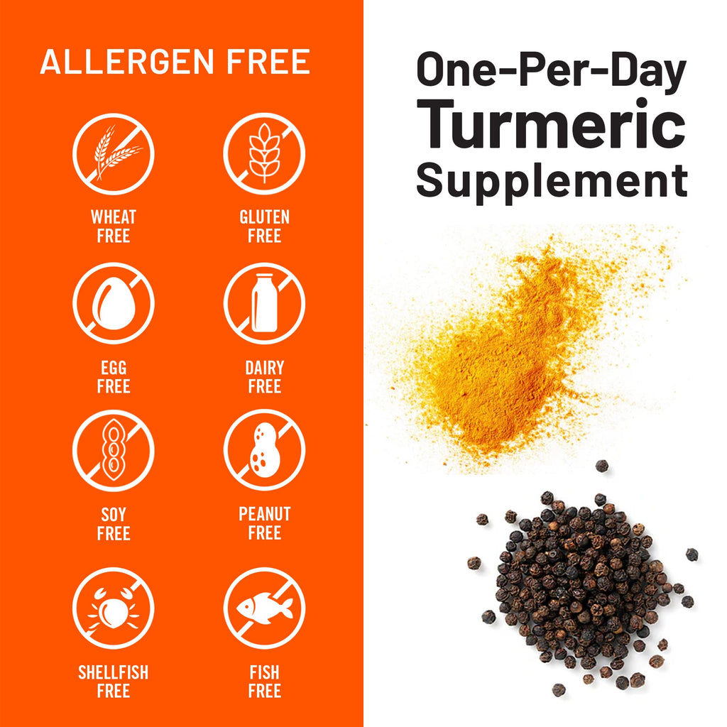 NatureWise Turmeric Curcumin 500mg Supplement with BioPerine, 30 Softgels | Extra Strength 95% Curcuminoids - Black Pepper Extract for Absorption - Immune Support - 1-Month Supply