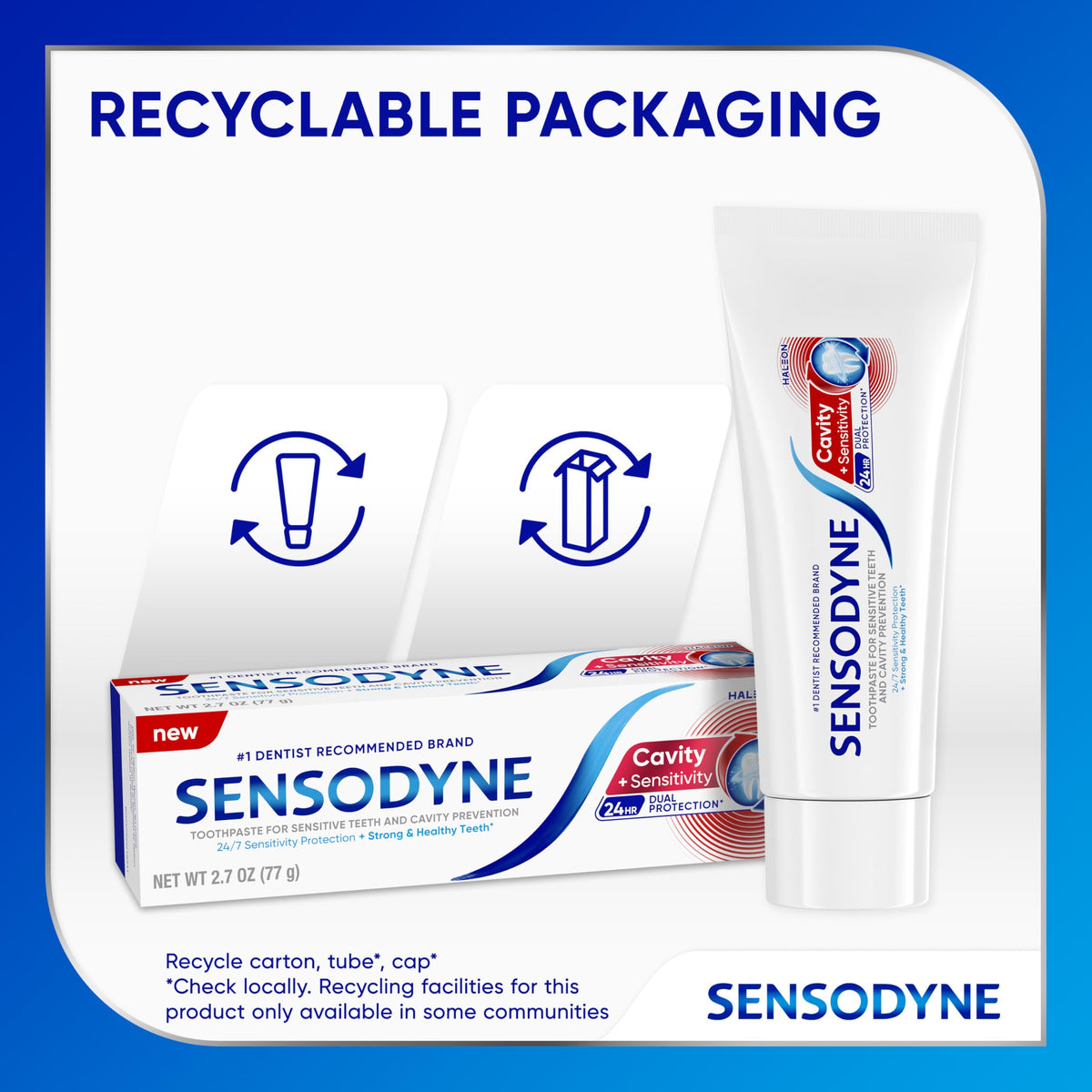 Sensodyne Cavity + Sensitivity Toothpaste, 2.7 oz