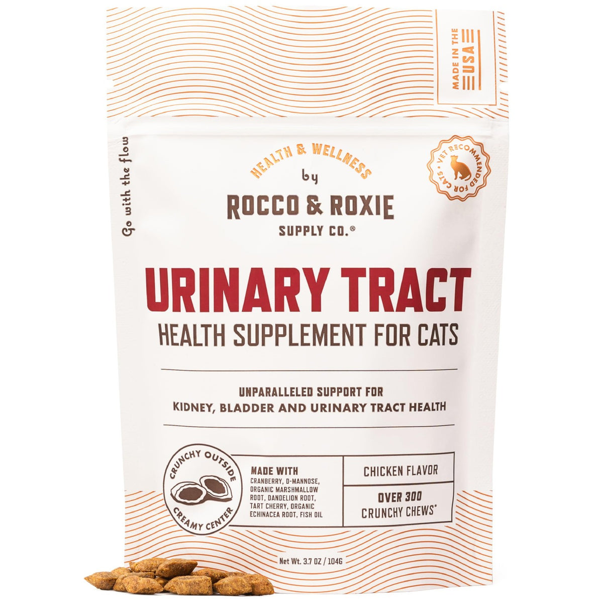 Rocco & Roxie Cat Urinary Tract Health Chews, Cranberry & D-Mannose