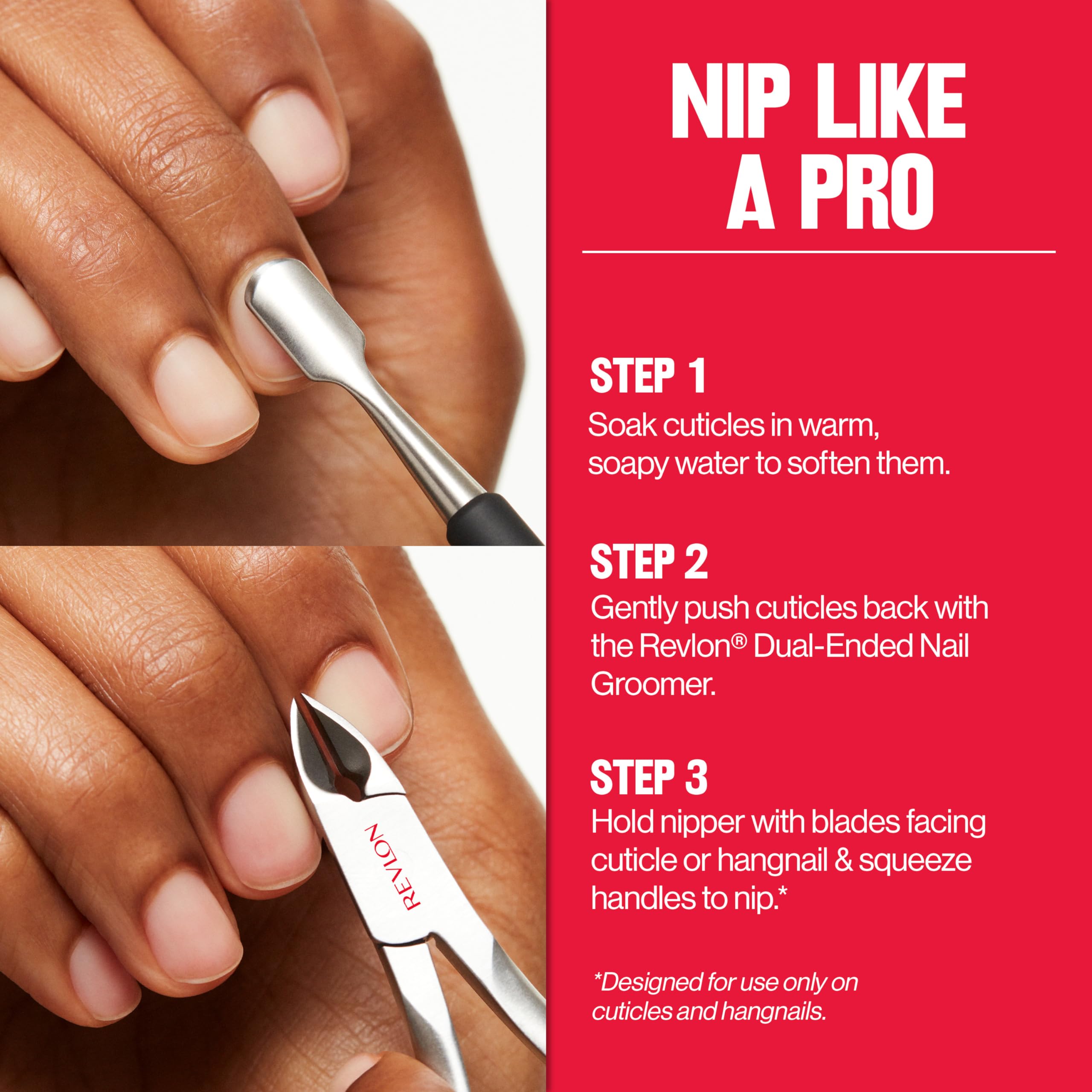 Buy now Revlon Full Jaw Cuticle Nipper, Manicure Tool for Nail Care, Made with Stainless Steel, High Precision Blade, Easy to Squeeze Spring, 1 Count at indiglob india
