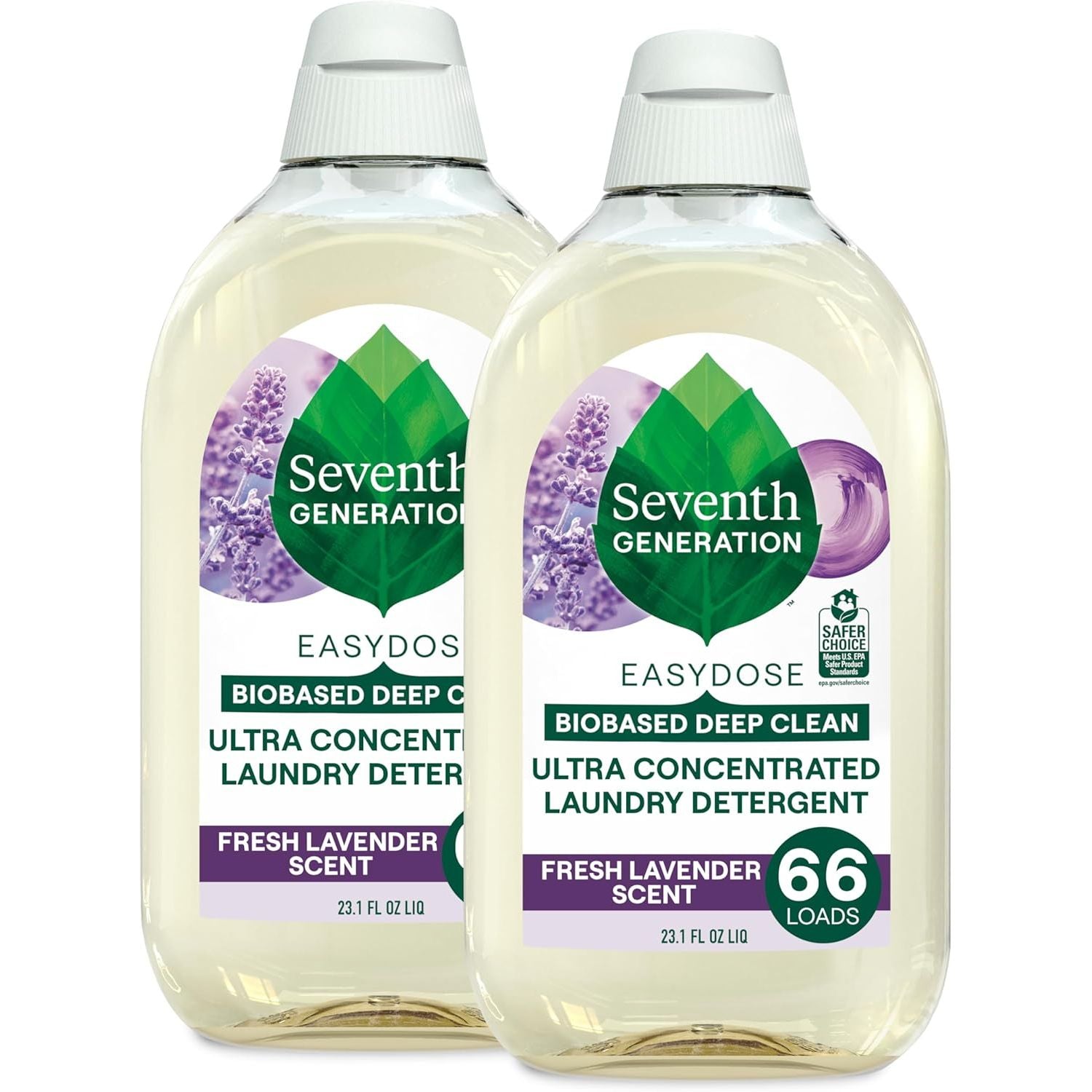Buy now Seventh Generation EasyDose Laundry Detergent Fresh Lavender Ultra Concentrated Washing Detergent 23 oz 23.1 Fl Oz (Pack of 2) Lavender at indiglob india