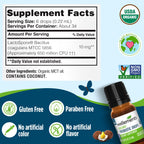 Wellements Organic Baby Probiotic Drops Gut Health Gas & Colic 0.25 Fl Oz