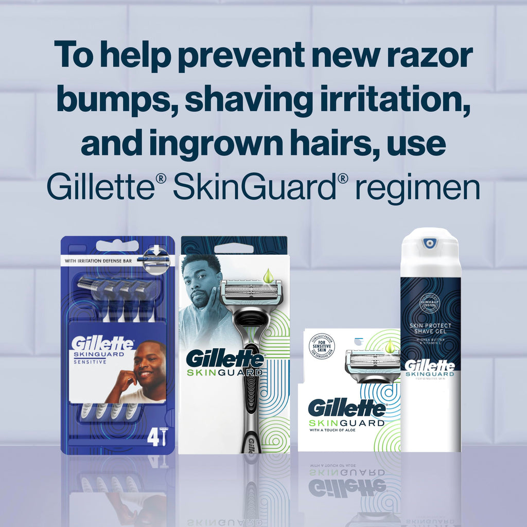 Gillette SkinGuard Men's Razor Blades, 4 Blade Refills