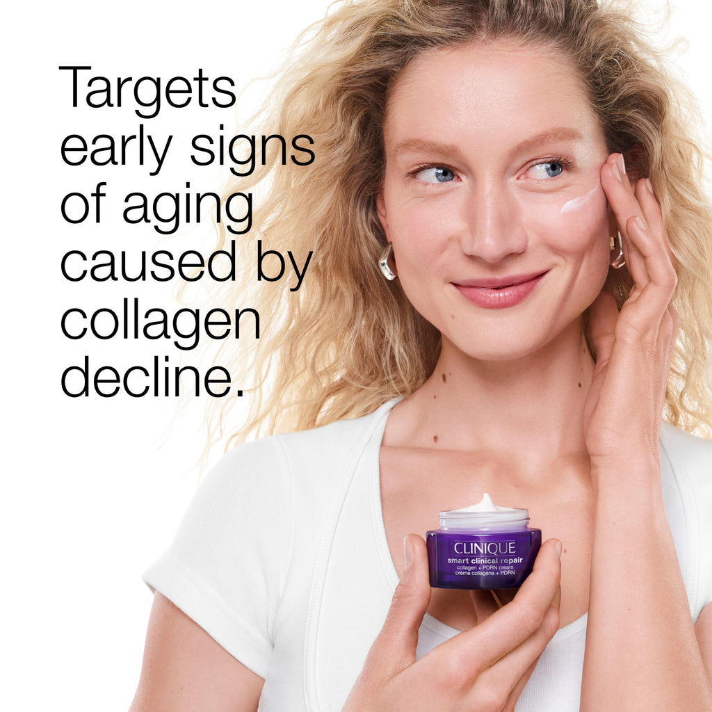 Clinique Smart Clinical Repair Collagen + PDRN Cream Moisturizer for Firmer Skin with Peptides and Hyaluronic Acid | Anti Aging Face Cream, 1.7 Fl Oz