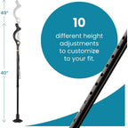 Buy now Walking Cane for Men and Women - Special Balancing Stick With 10 Adjustable Heights - Self Standing, Folding, Portable, Collapsible, and Comfortable at indiglob india