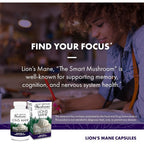 Buy now Host Defense Mushrooms Lion's Mane - Supplement Capsules for Brain Health Support - Mushroom Support for Focus & Memory Function - Immune & Nervous System Supplement - 120 Capsules (60 Servings)* at indiglob india