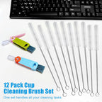 12 Pcs Multifunctional Cleaning Brush, 3-in-1 Lid Cleaning Brush Set