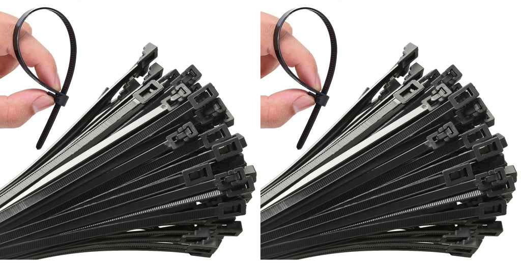 Buy now 100Pcs 8 Inch Heavy Duty Industrial Zip Toes 40lbs Tensile Strength Releasable Black Tie Wraps Reusable Zip Toes Tie Straps For Garden Plant Secure Vine, Home Office at indiglob india