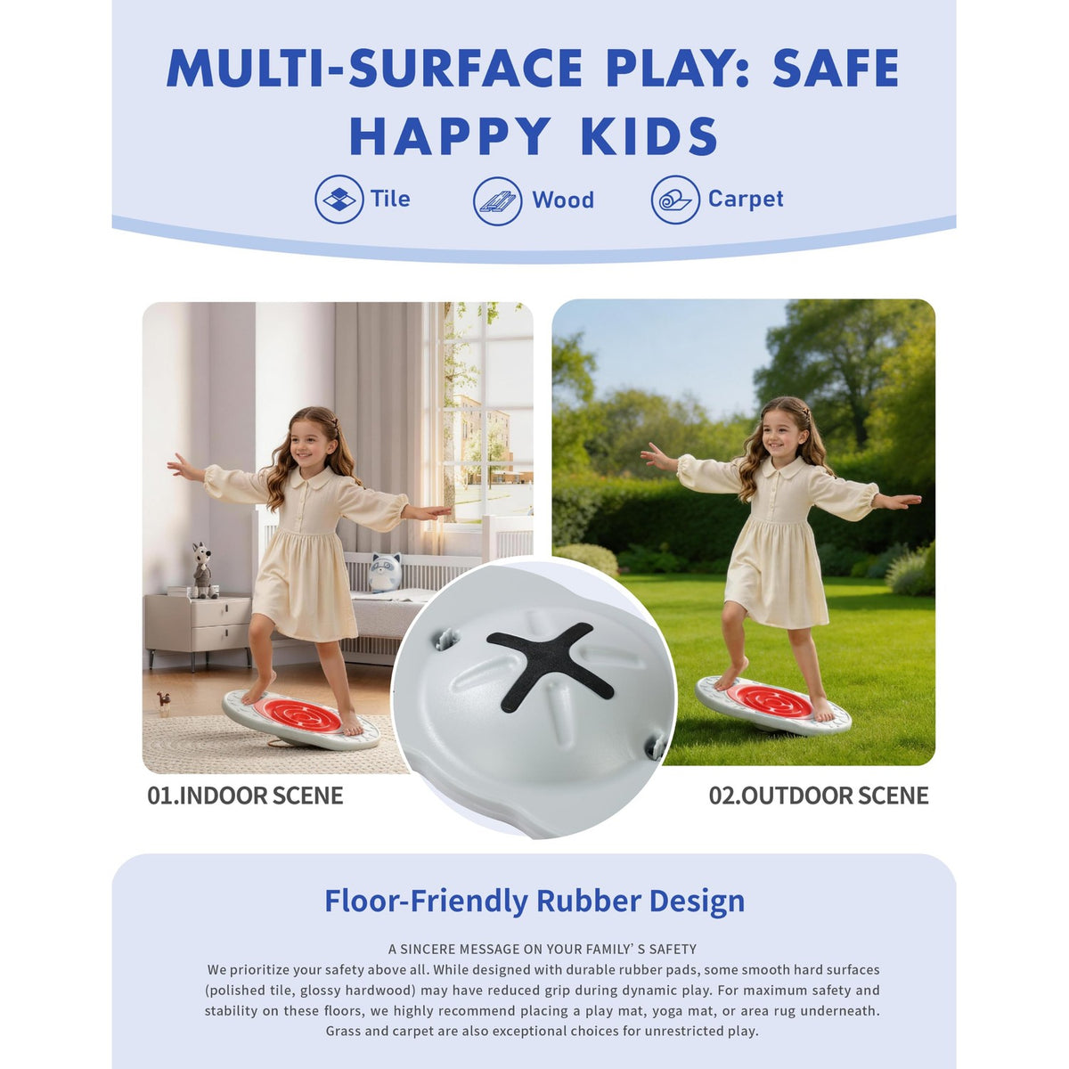 Kids Maze Balance Board with Bag, 2-in-1 Sensory Training Toy, Ages 3-12