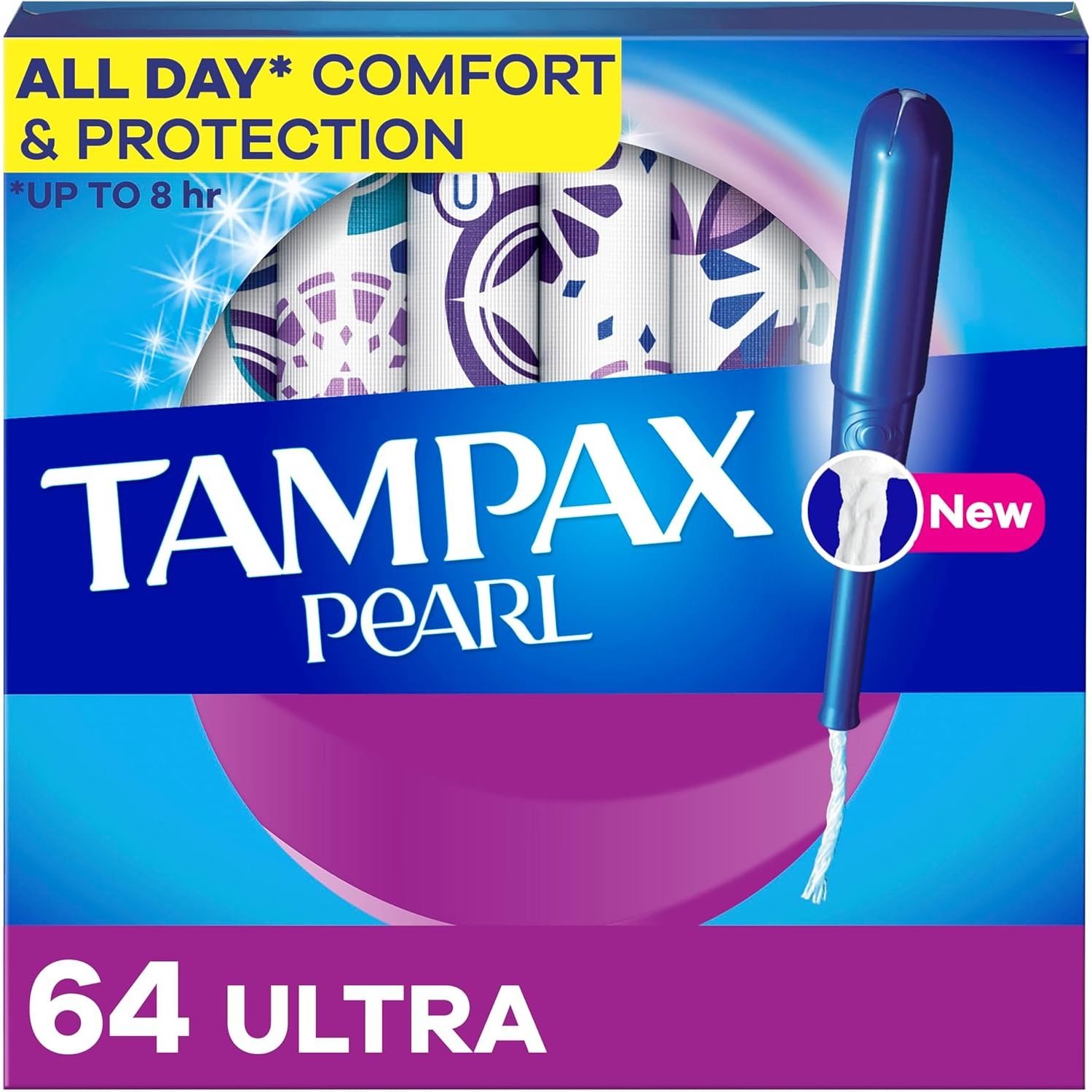 Buy now Tampax Pearl Tampons for Women, with LeakGuard Braid, Ultra Absorbency, Unscented, 45 Count 64 Count at indiglob india