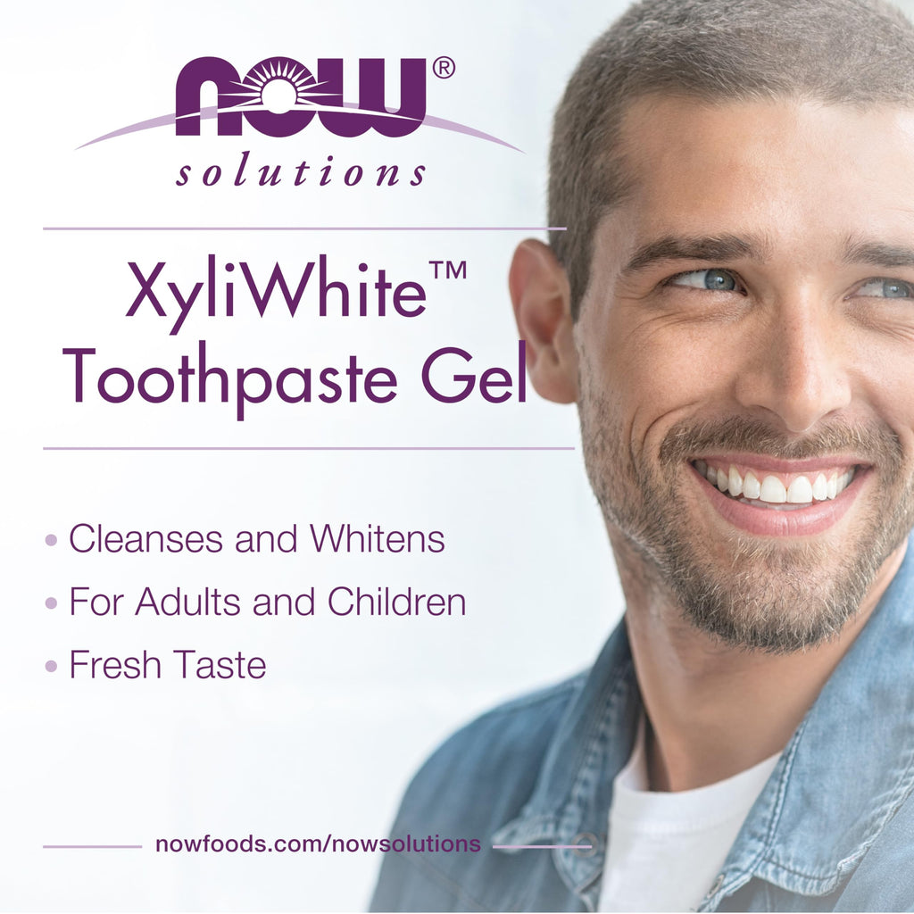 Buy now NOW Foods Solutions, XyliwhiteÆ’?â€º Toothpaste Gel, Refreshmint, Cleanses and Whitens, Fresh Taste, 6.4-Ounce at indiglob india