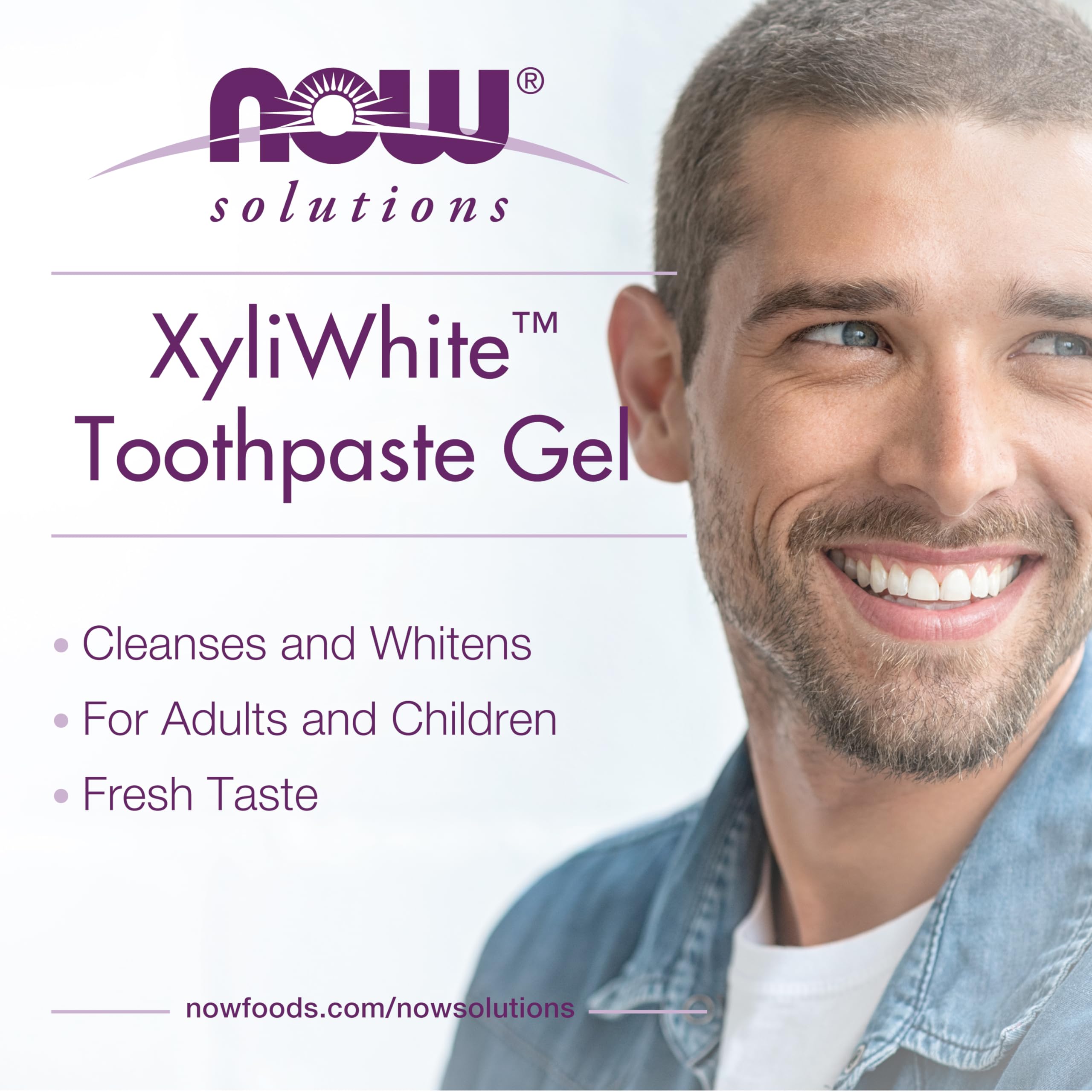 Buy now NOW Foods Solutions, XyliwhiteÆ’?â€º Toothpaste Gel, Refreshmint, Cleanses and Whitens, Fresh Taste, 6.4-Ounce at indiglob india
