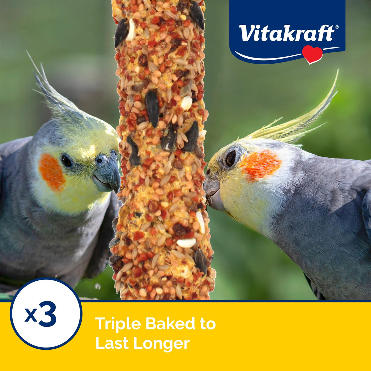 Vitakraft Crunch Sticks Cockatiel Treat Apricot & Peach Flavor - 2 Sticks