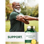 Carlyle Bromelain 1700 mg | 90 Capsules | Pineapple Enzyme Supplement | Non-GMO and Gluten Free