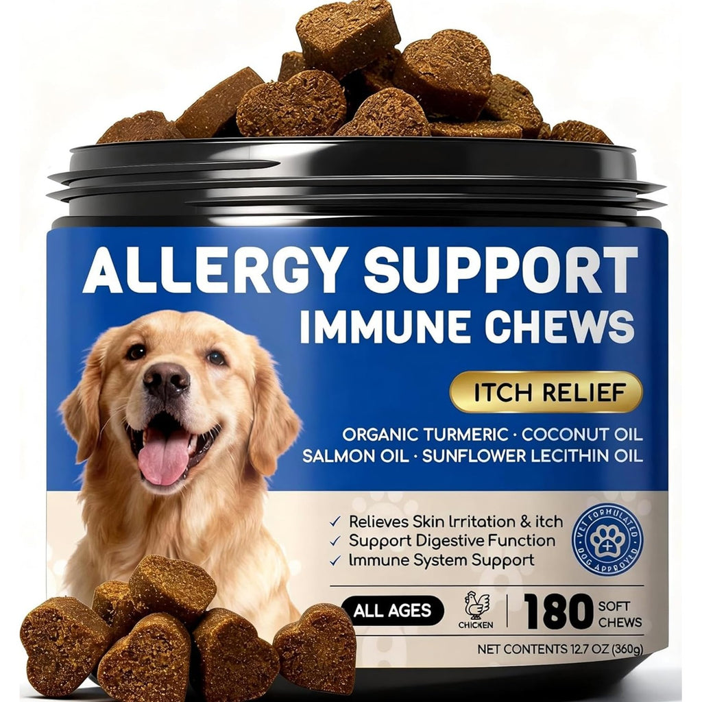 Dog Allergy Relief Chews, Itching Skin & Paw Licking, 180 Ct