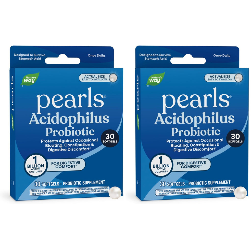 Nature's Way Probiotic Pearls Acidophilus Softgels, 1 Billion CFU, 90 ct | Supports Digestive Balance & Gut Health*, Reduces Occasional Constipation and Bloating*, 1 Billion CFU, No Refrigeration